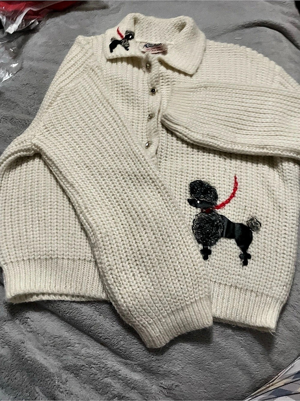 Rosanna Cream Knit Cardigan Like New